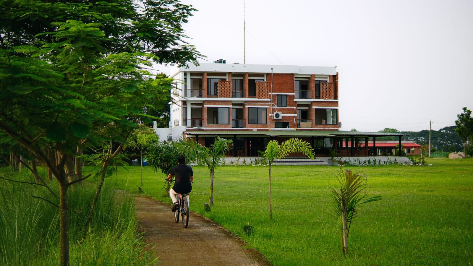 Cycling a path through the garden